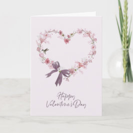 Blommigt hjärtans dagskort kort