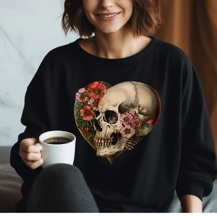 Blommigt Hjärtdesign T Shirt