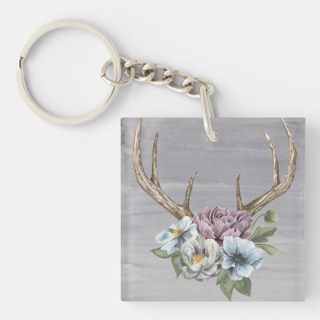Blommigt Hjort Antlers (Framsidan)