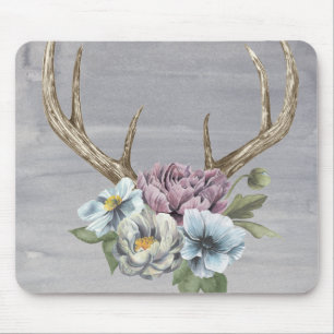 Blommigt Hjort Antlers Musmatta