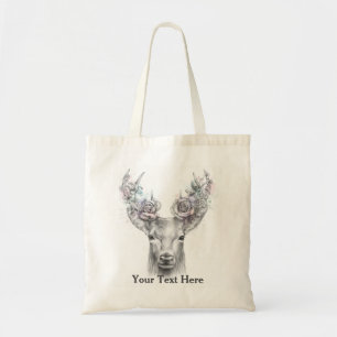 Blommigt Hjort Antlers Tygkasse