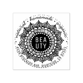 Blommigt Homemade Beauty Business Botanical Mandal Stämpel