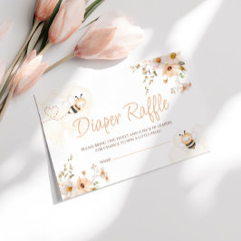 Blommigt Honungsbi Babyskor Slagare Raffle Tilläggskort