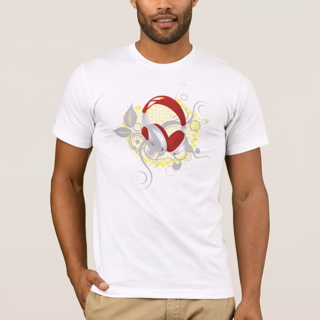 Blommigt hörlurar tee (Framsida)