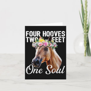 Blommigt Horse Equestrian Farm Gift Kort