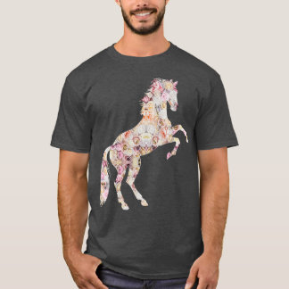 Blommigt Horse Lovers Horse Riding T Shirt
