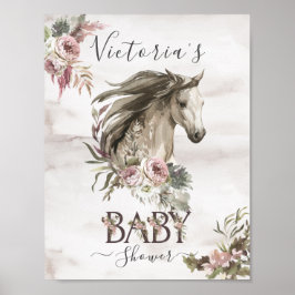 Blommigt Horse Ranch Baby Shower Poster
