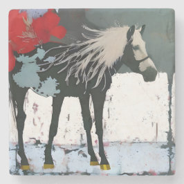 Blommigt Horse Stone Underlägg