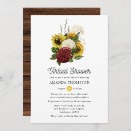 Blommigt höst - Virtuell Möhippa för fallande  Inbjudningar