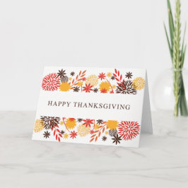 Blommigt Hösten Färg | Thanksgiving-kort Helgkort
