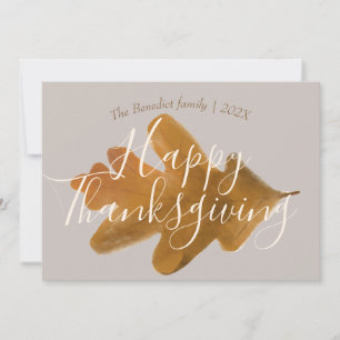 blommigt hösten höst löv happy thanksgiving julkort