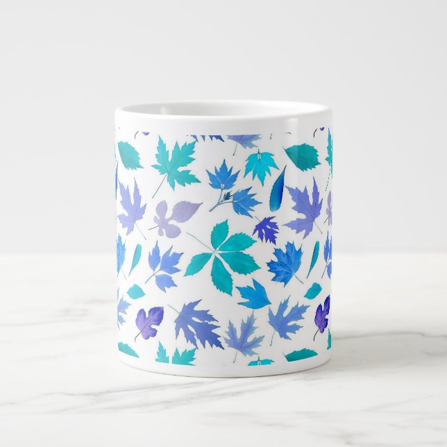 Blommigt Hösten Löv Mönster Design-36566 Jumbo Mugg (Framsidan)