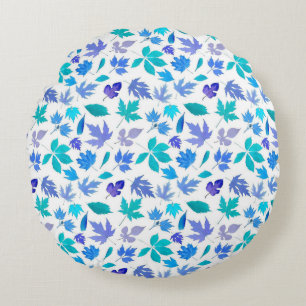 Blommigt Hösten Löv Mönster Design-36566 Rund Kudde