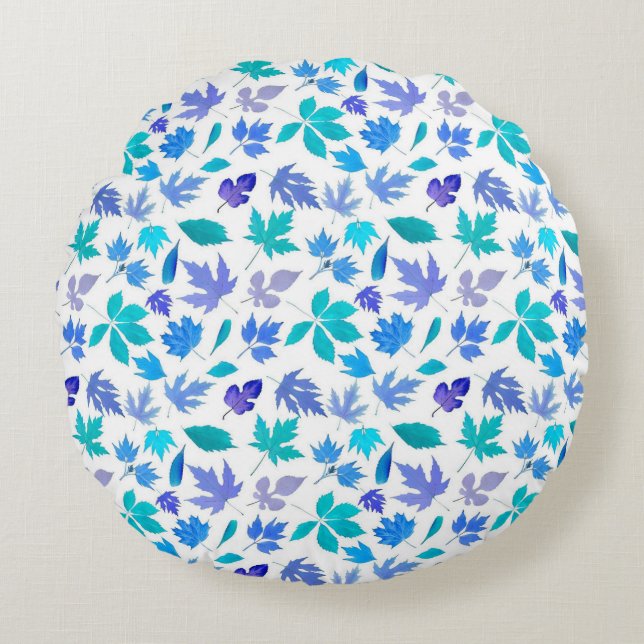 Blommigt Hösten Löv Mönster Design-36566 Rund Kudde (Framsidan)