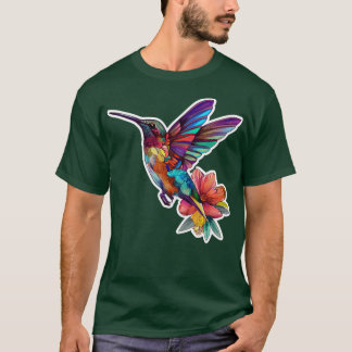 Blommigt Humming Bird T Shirt