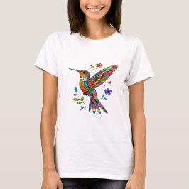 Blommigt Hummingbird Shirt, Animal Lover Tee, Bird T Shirt