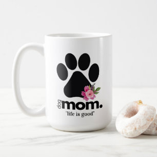 Blommigt hund, utskrift av mugg med citattecken