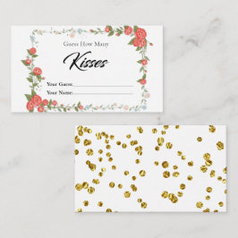 Blommigt Hur många Kisses Möhippa-höljeskort Tilläggskort