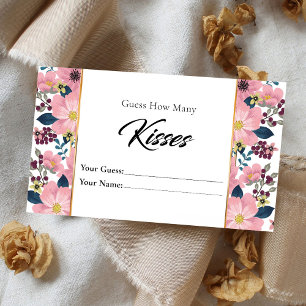 Blommigt Hur många Kisses Möhippa-höljeskort Tilläggskort