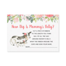 Blommigt hur stor är Mamma Belly Girl Shower