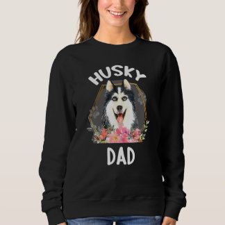 Blommigt Husky Pappa Hund Pappa Pet Owner Tass Par T Shirt