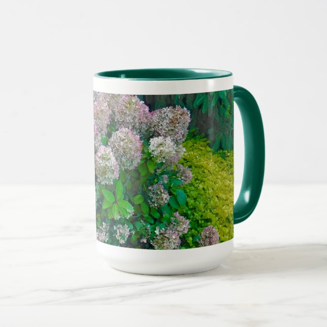 Blommigt / Hydrangeus Mugg (Framsida höger)