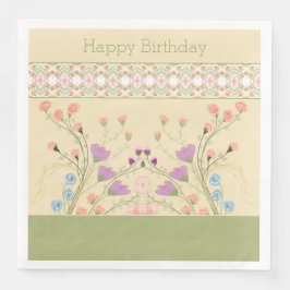 Blommigt i förhållande till Grönt Pappersservett