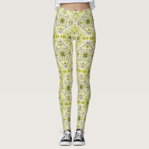 BLOMMIGT i GRÖNT Leggings