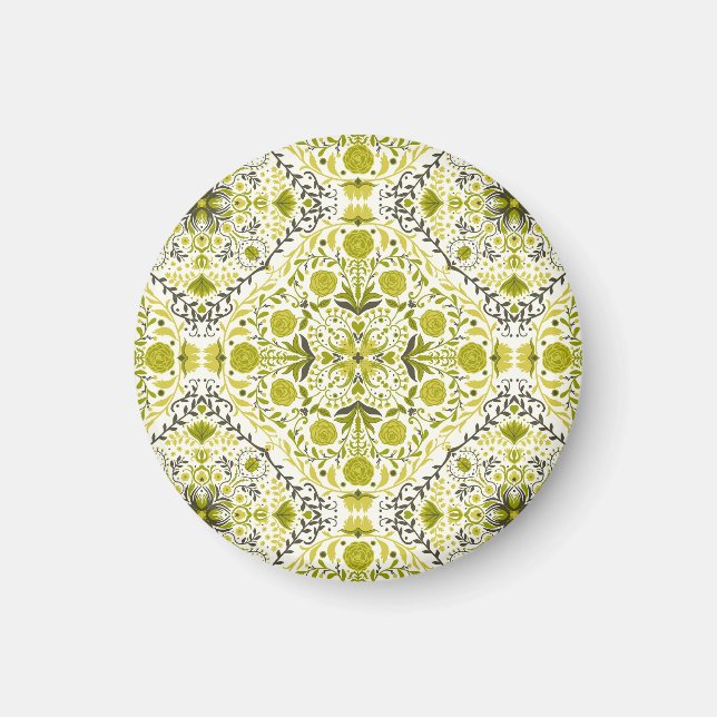 BLOMMIGT i GRÖNT Magnet (Framsidan)