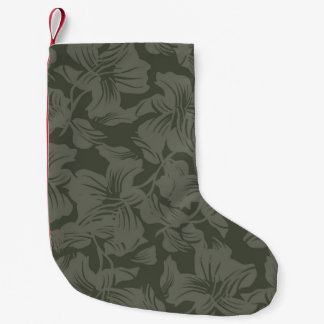 Blommigt i grönt, sömlös grundabstrakt mönster,  liten julstrumpa