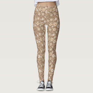 Blommigt i Jorden Tones Leggings