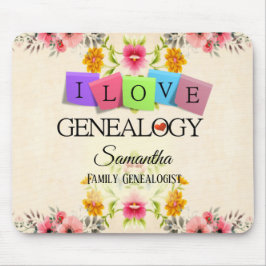 Blommigt I kärlek Genealogy Mousepad Musmatta