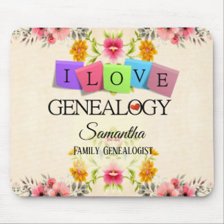 Blommigt I kärlek Genealogy Mousepad Musmatta