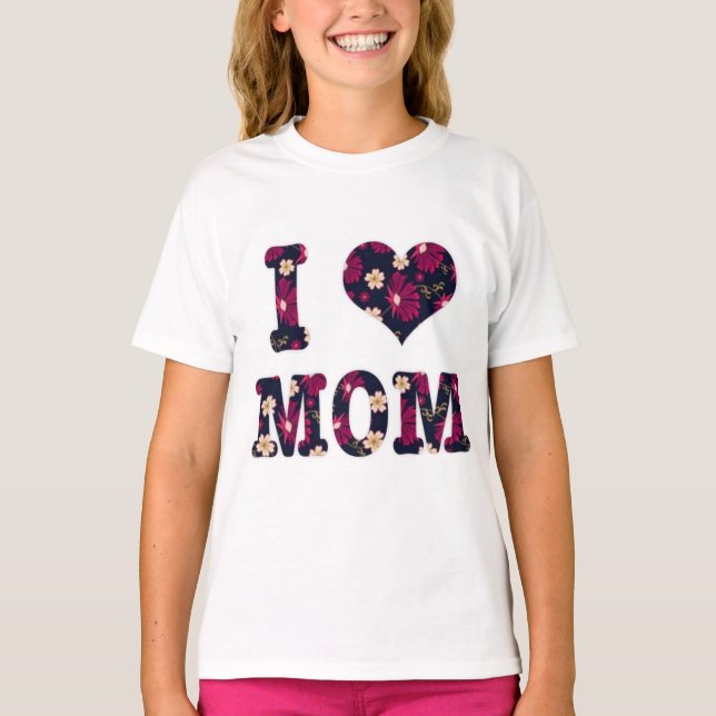 BLOMMIGT I KÄRLEK MAMMA T SHIRT (Framsida)