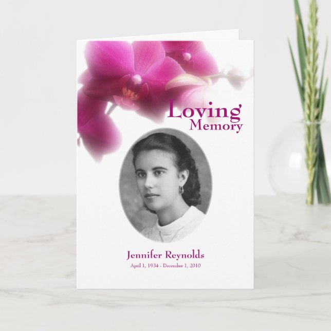 Blommigt i Loving Memory Photo Keepsak Card Meddelande (Framsida)