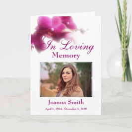 Blommigt i Loving Memory Photo Keepsak Kort