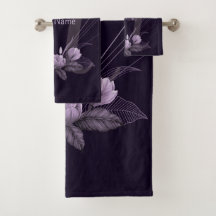 Blommigt i monogram Namn Lila Violet Geometric Ram