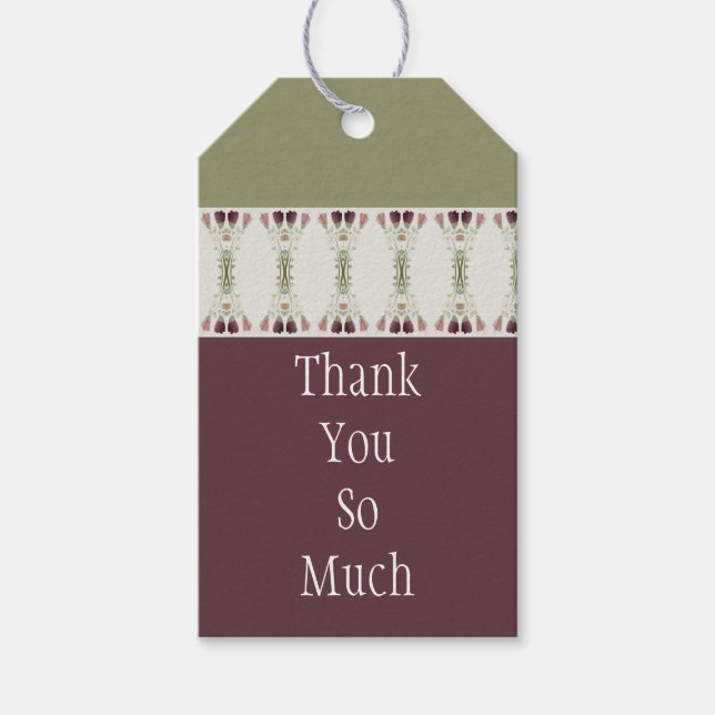 Blommigt i plasma och Grönt Presentetikett (Framsidan)