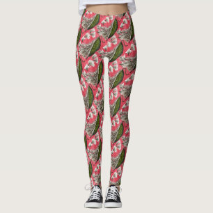 blommigt i roligt baserad på mjölkbaserade poder leggings