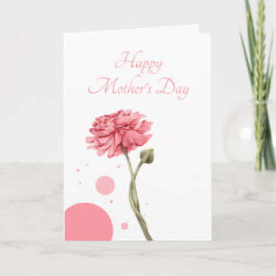 Blommigt i Rosa Photo Mors dag Card Kort
