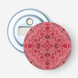 Blommigt i rött och vattenmelon rosa flasköppnare