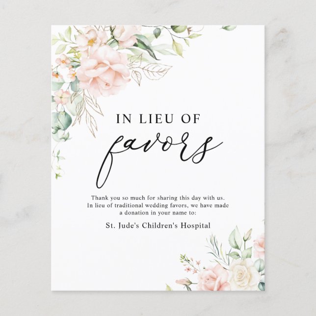  Blommigt i stället för ett tecken på donation av  (Framsida)