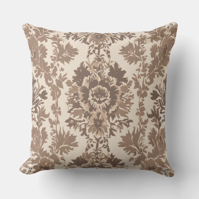 🌸 Blommigt Ikat Elegance Dekorativ kudde 🌿 (Framsida)