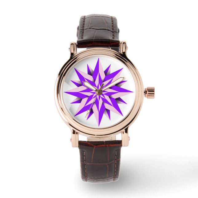 Blommigt Illusion Armbandsur (Framsida)