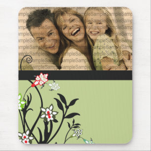 Blommigt Illustration_3 med PHOTO-mallen Mousepad Musmatta