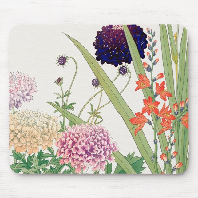 Blommigt Illustration Mouse Pad Musmatta (Framsidan)