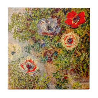 Blommigt Impressionist Painting - Claude Monet Kakelplatta