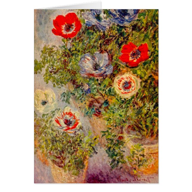 Blommigt Impressionist Painting - Claude Monet OBS Kort (Framsidan)