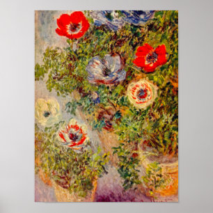 Blommigt Impressionist Painting - Claude Monet Poster