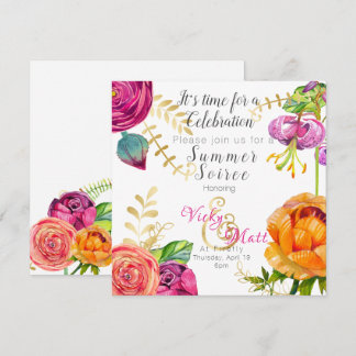 blommigt inbjudan brunch party duschfödelsedag